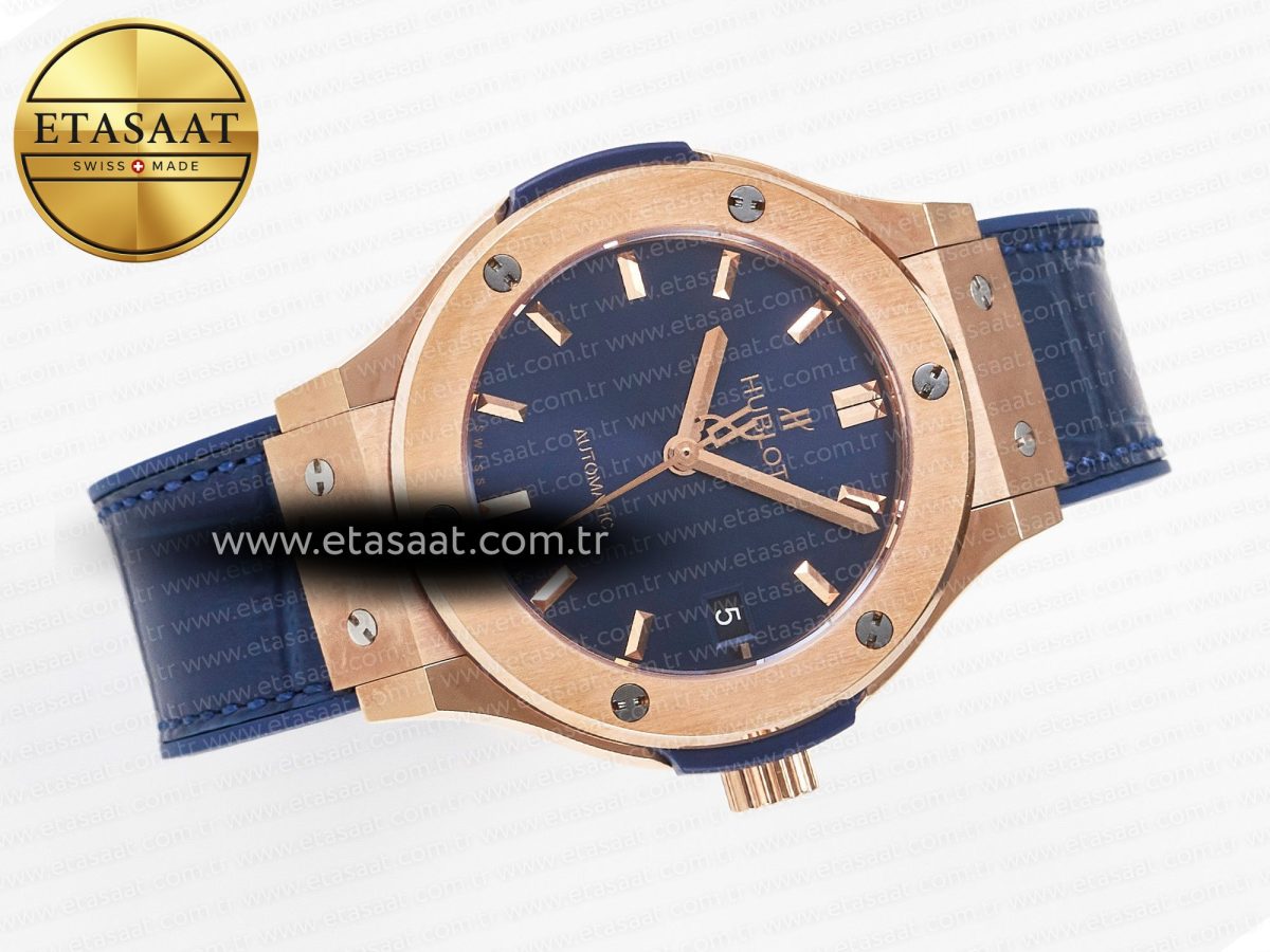Hublot Classic Fusion Blue Gummy Leather Strap - Görsel 8