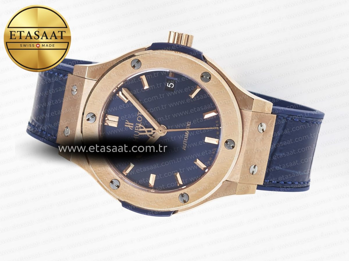 Hublot Classic Fusion Blue Gummy Leather Strap - Görsel 9