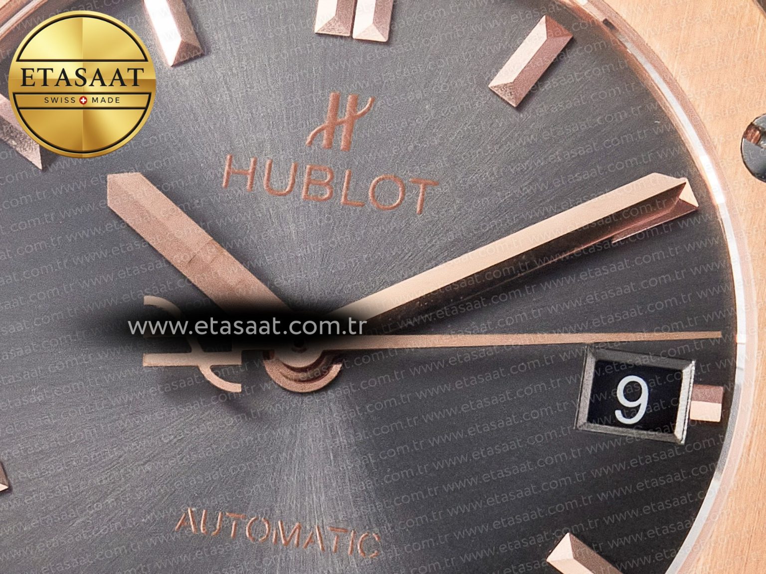 Classic Fusion 38mm RG JJF 1:1 Best Edition Gray Dial on Black Gummy Leather Strap - Görsel 10
