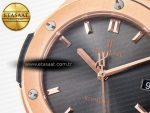 Classic Fusion 38mm RG JJF 1:1 Best Edition Gray Dial on Black Gummy Leather Strap - Görsel 12