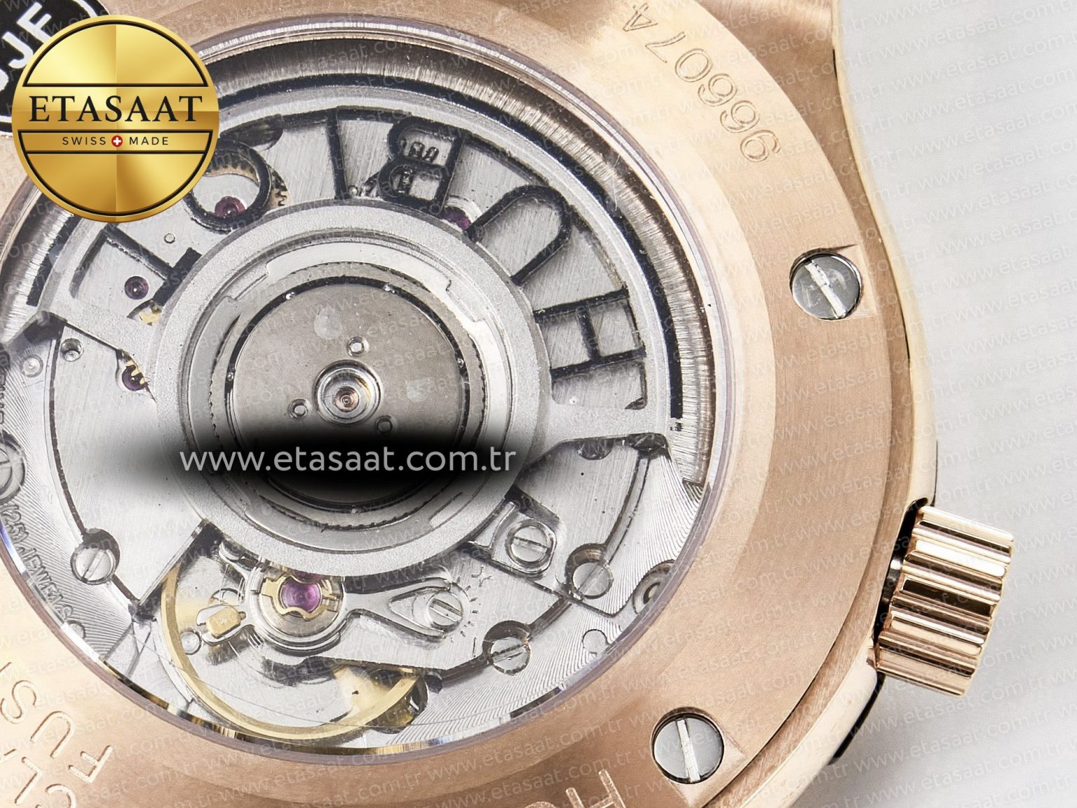Classic Fusion 38mm RG JJF 1:1 Best Edition Gray Dial on Black Gummy Leather Strap - Görsel 20