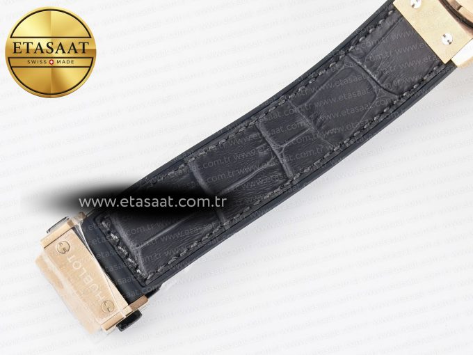 Classic Fusion 38mm RG JJF 1:1 Best Edition Gray Dial on Black Gummy Leather Strap - Görsel 22