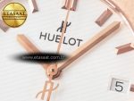 Classic Fusion 38mm RG JJF 1:1 Best Edition White Dial on Black Gummy Leather Strap - Görsel 11