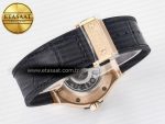 Classic Fusion 38mm RG JJF 1:1 Best Edition White Dial on Black Gummy Leather Strap - Görsel 16