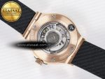 Classic Fusion 38mm RG JJF 1:1 Best Edition White Dial on Black Gummy Leather Strap - Görsel 17