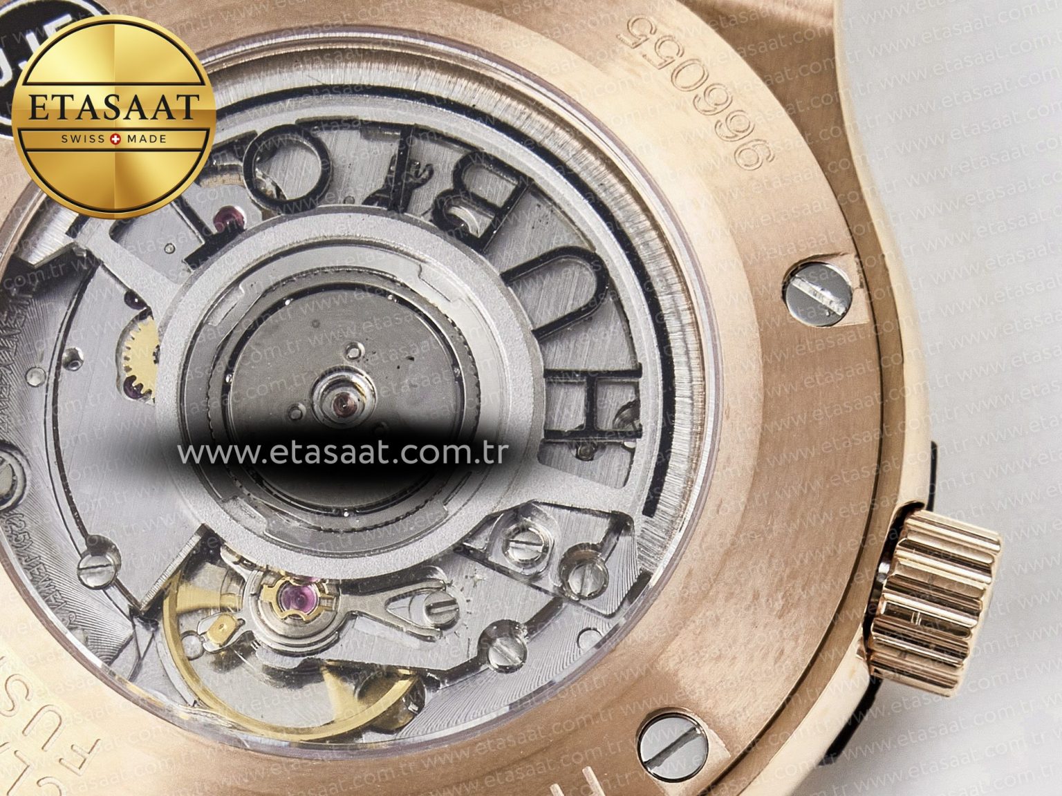 Classic Fusion 38mm RG JJF 1:1 Best Edition White Dial on Black Gummy Leather Strap - Görsel 20