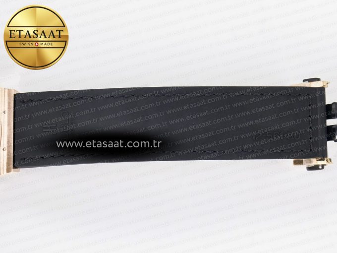 Classic Fusion 38mm RG JJF 1:1 Best Edition White Dial on Black Gummy Leather Strap - Görsel 24