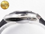 Classic Fusion 38mm SS JJF 1:1 Best Edition Black Dial on Black Gummy Leather Strap - Görsel 14
