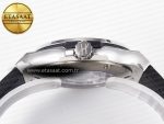 Classic Fusion 38mm SS JJF 1:1 Best Edition Black Dial on Black Gummy Leather Strap - Görsel 15
