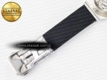 Classic Fusion 38mm SS JJF 1:1 Best Edition Black Dial on Black Gummy Leather Strap - Görsel 23