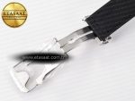 Classic Fusion 38mm SS JJF 1:1 Best Edition Black Dial on Black Gummy Leather Strap - Görsel 25