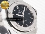 Classic Fusion 38mm SS JJF 1:1 Best Edition Black Dial on Black Gummy Leather Strap - Görsel 5