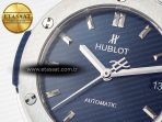 Classic Fusion 38mm SS JJF 1:1 Best Edition Blue Dial on Blue Gummy Leather Strap - Görsel 10