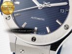 Classic Fusion 38mm SS JJF 1:1 Best Edition Blue Dial on Blue Gummy Leather Strap - Görsel 13