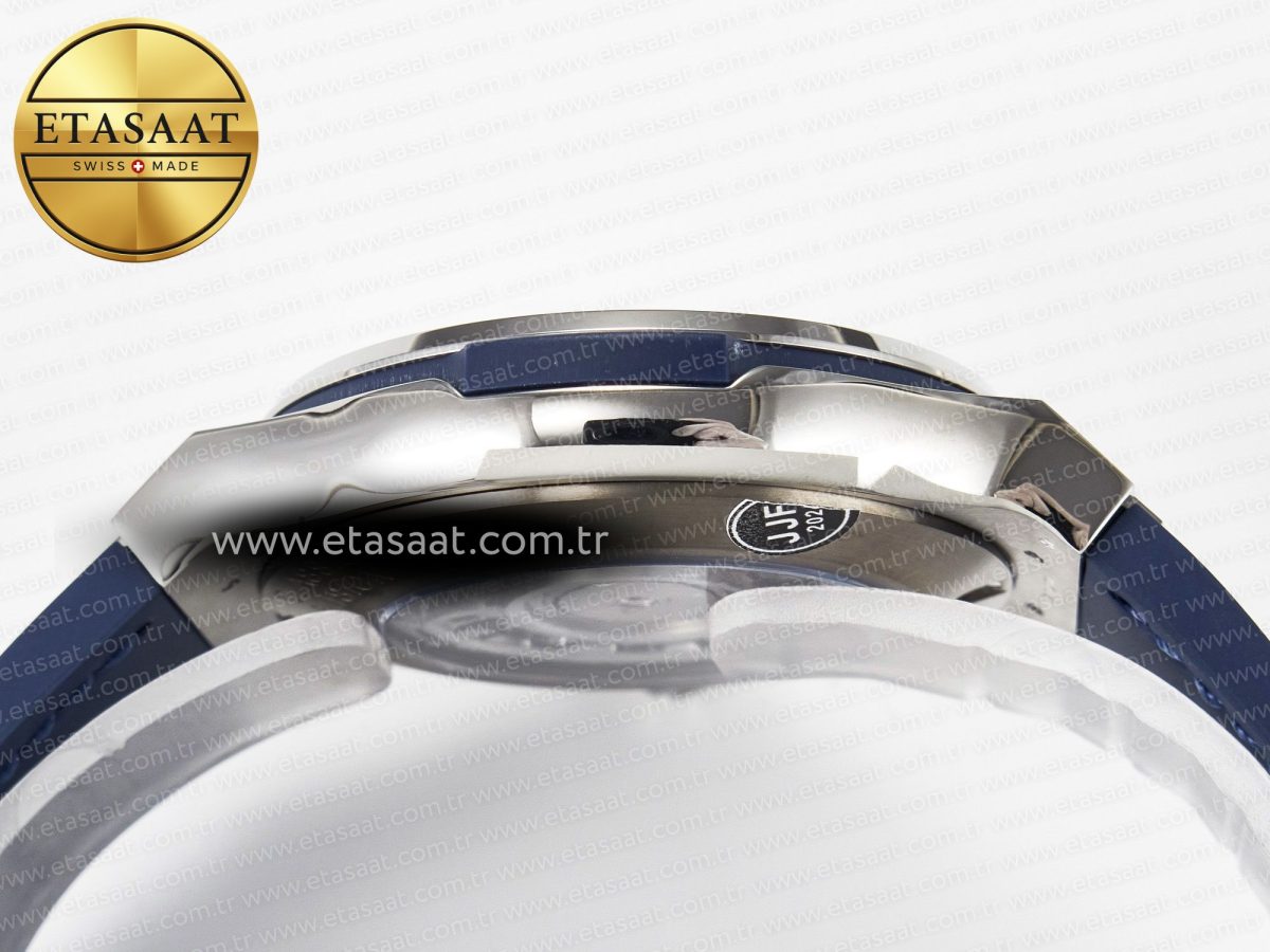 Classic Fusion 38mm SS JJF 1:1 Best Edition Blue Dial on Blue Gummy Leather Strap - Görsel 14