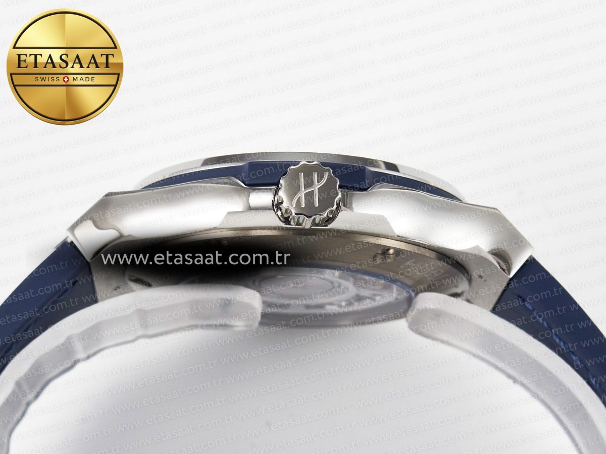 Classic Fusion 38mm SS JJF 1:1 Best Edition Blue Dial on Blue Gummy Leather Strap - Görsel 15