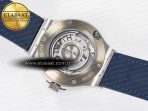 Classic Fusion 38mm SS JJF 1:1 Best Edition Blue Dial on Blue Gummy Leather Strap - Görsel 17