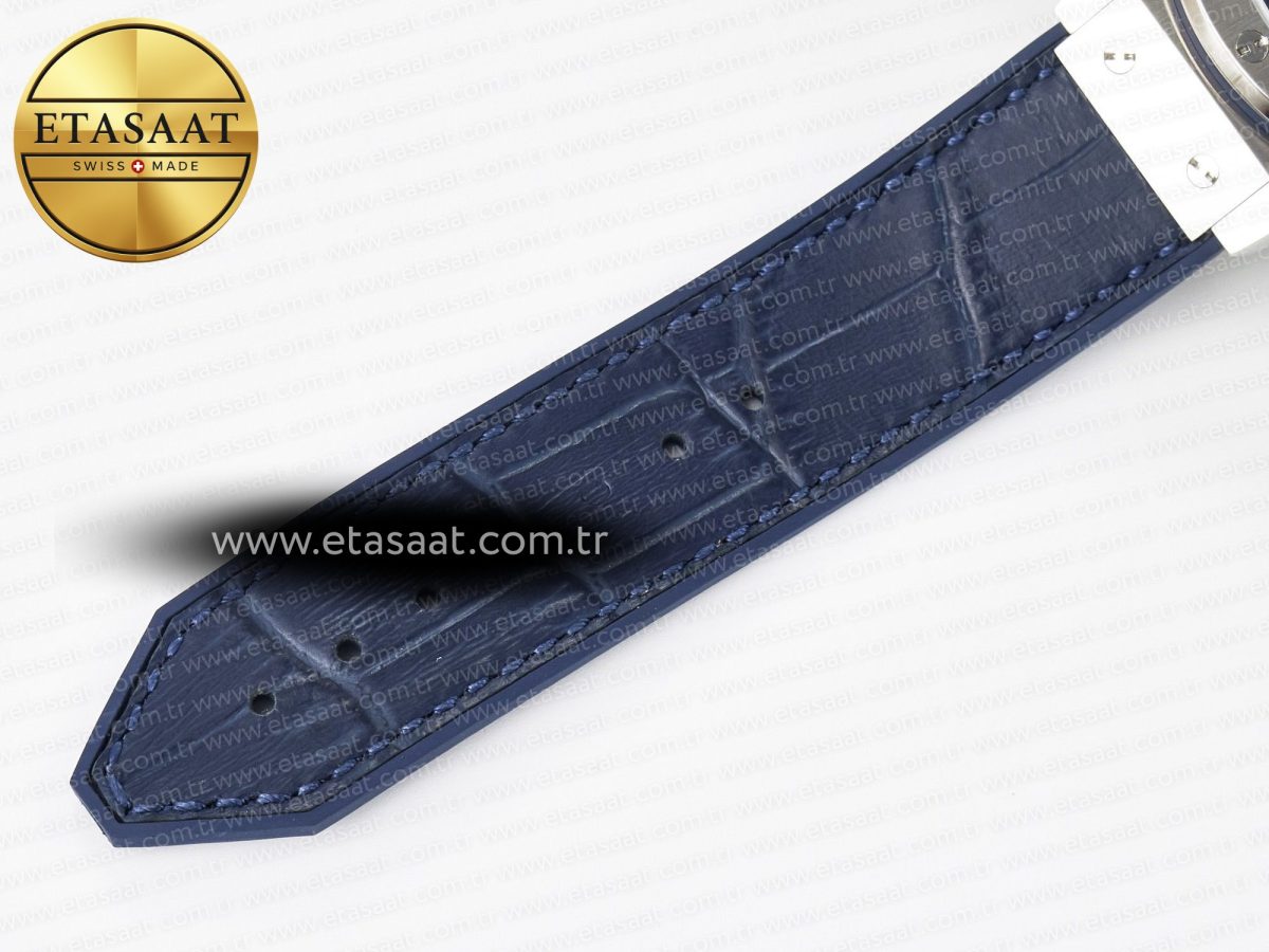 Classic Fusion 38mm SS JJF 1:1 Best Edition Blue Dial on Blue Gummy Leather Strap - Görsel 21