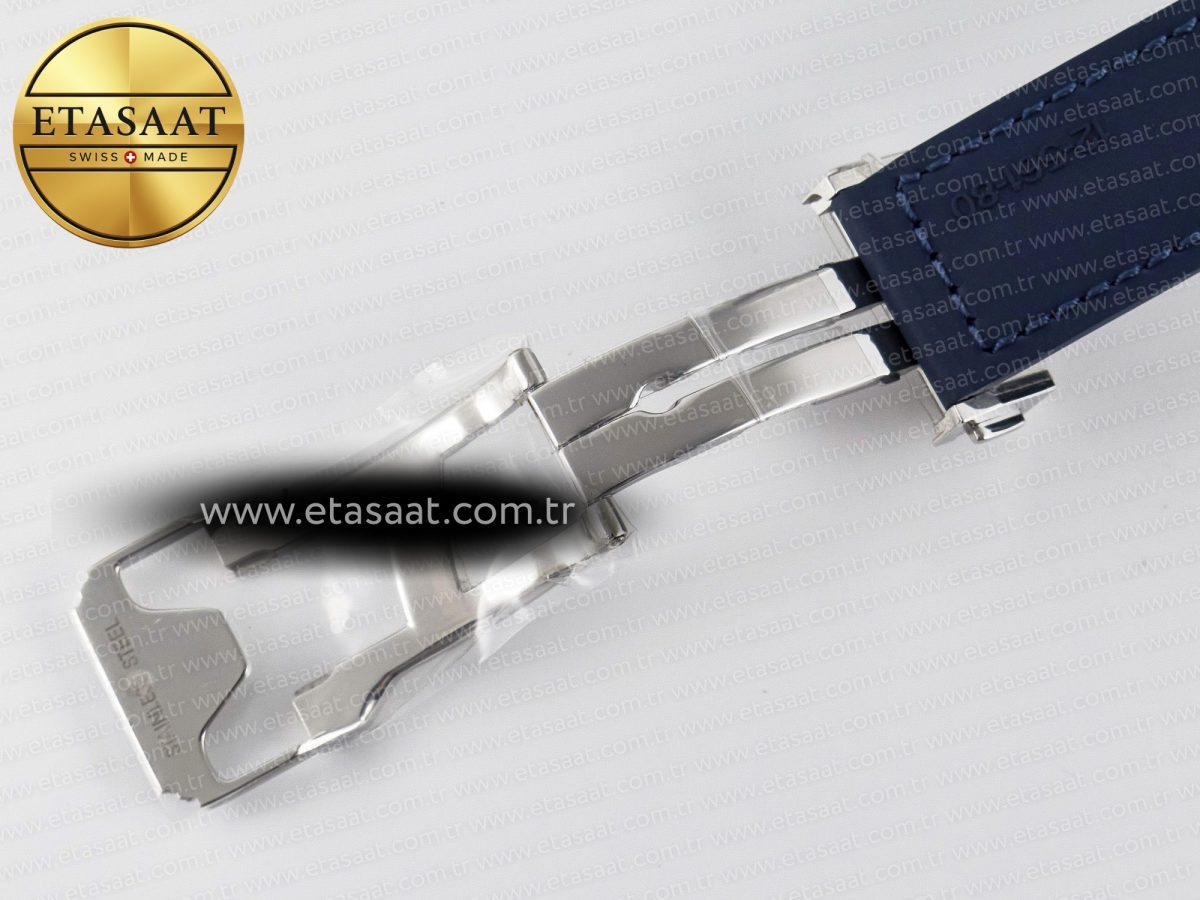 Classic Fusion 38mm SS JJF 1:1 Best Edition Blue Dial on Blue Gummy Leather Strap - Görsel 26