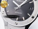 Classic Fusion 38mm SS JJF 1:1 Best Edition Gray Dial on Black Gummy Leather Strap - Görsel 13