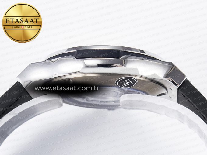 Classic Fusion 38mm SS JJF 1:1 Best Edition Gray Dial on Black Gummy Leather Strap - Görsel 14
