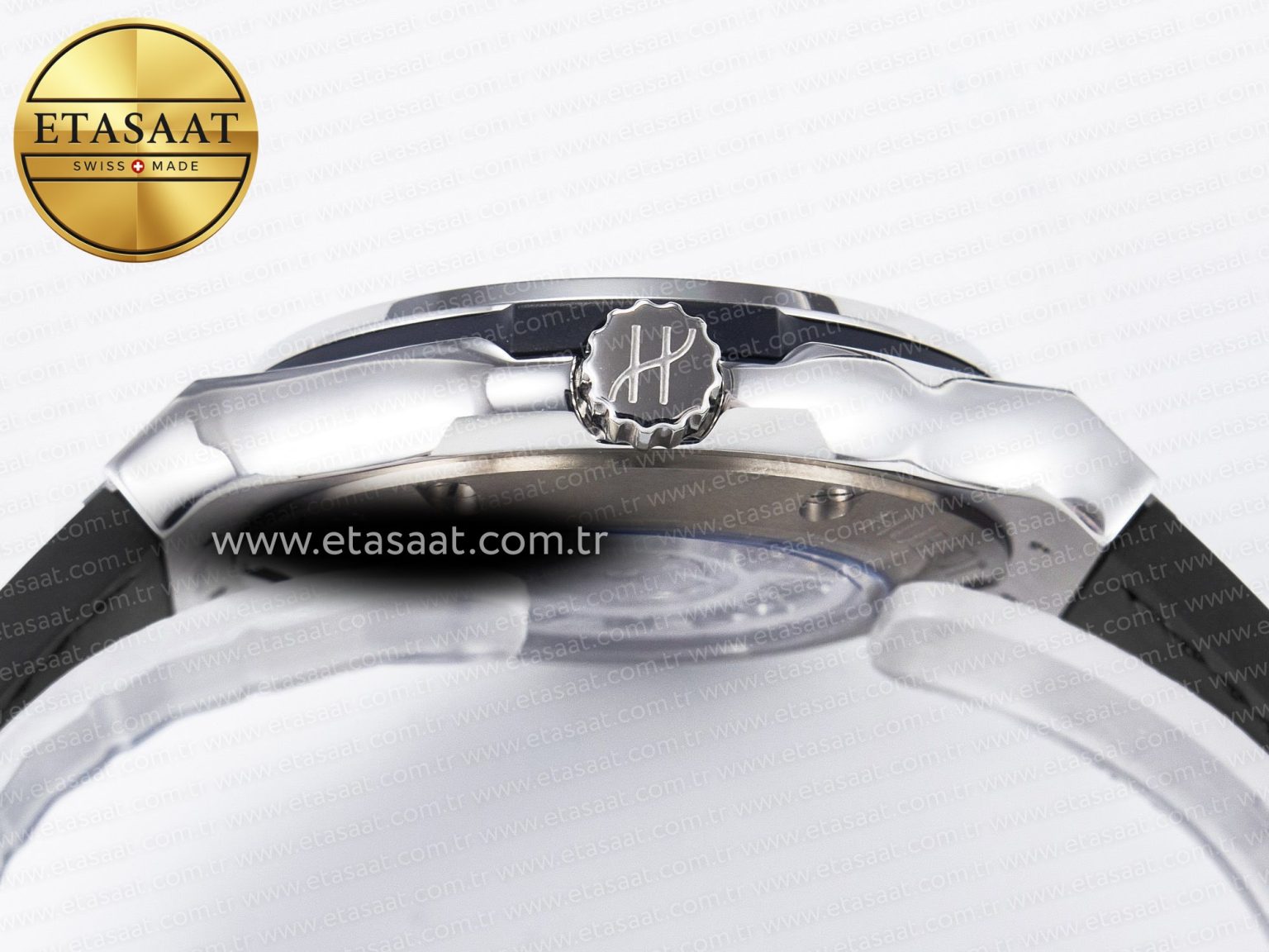 Classic Fusion 38mm SS JJF 1:1 Best Edition Gray Dial on Black Gummy Leather Strap - Görsel 15