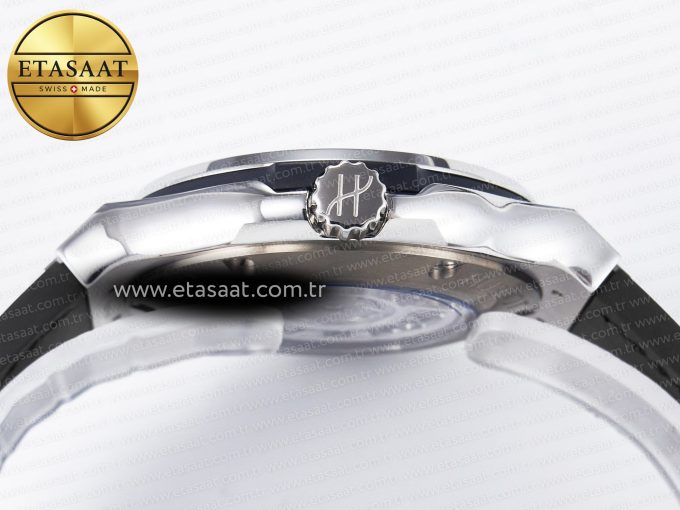 Classic Fusion 38mm SS JJF 1:1 Best Edition Gray Dial on Black Gummy Leather Strap - Görsel 15