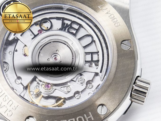 Classic Fusion 38mm SS JJF 1:1 Best Edition Gray Dial on Black Gummy Leather Strap - Görsel 20