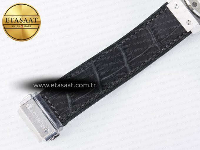 Classic Fusion 38mm SS JJF 1:1 Best Edition Gray Dial on Black Gummy Leather Strap - Görsel 22