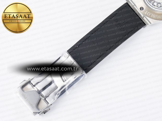 Classic Fusion 38mm SS JJF 1:1 Best Edition Gray Dial on Black Gummy Leather Strap - Görsel 23