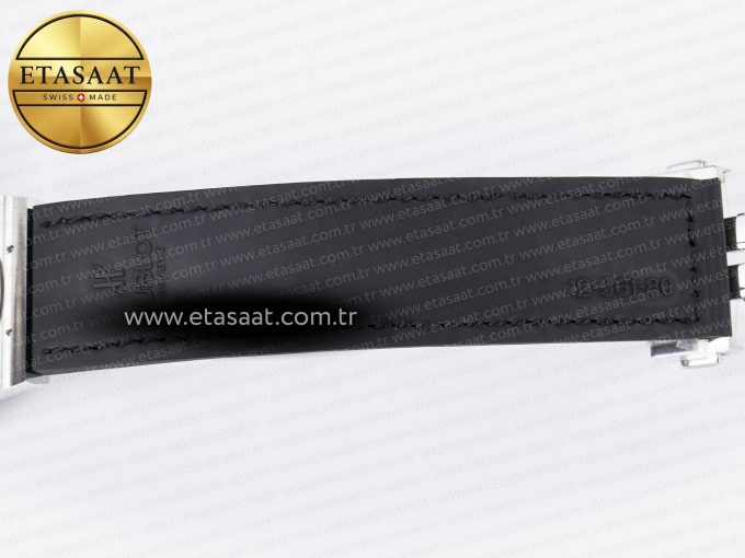 Classic Fusion 38mm SS JJF 1:1 Best Edition Gray Dial on Black Gummy Leather Strap - Görsel 24