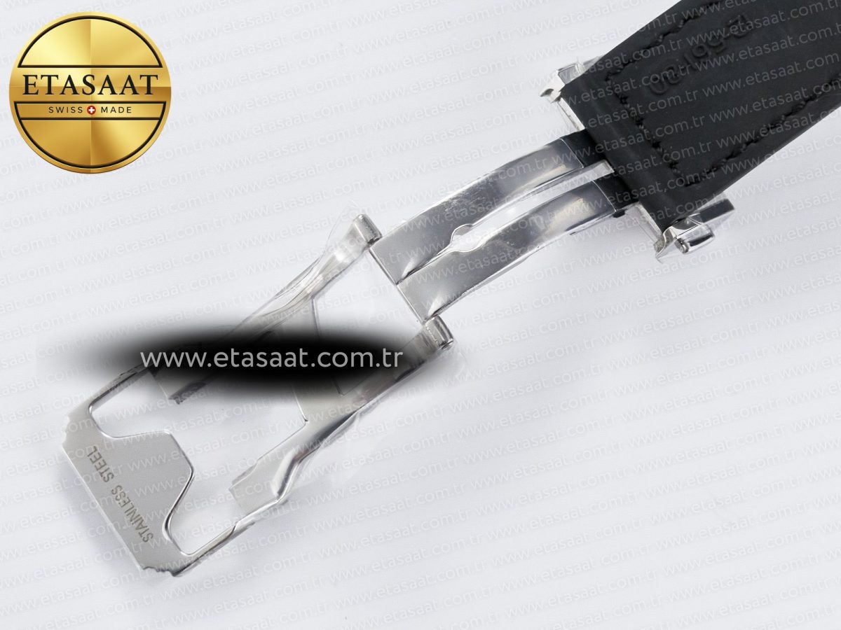 Classic Fusion 38mm SS JJF 1:1 Best Edition Gray Dial on Black Gummy Leather Strap - Görsel 25