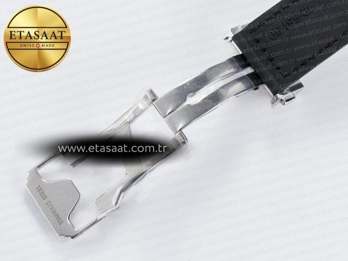 Classic Fusion 38mm SS JJF 1:1 Best Edition Gray Dial on Black Gummy Leather Strap - Görsel 25