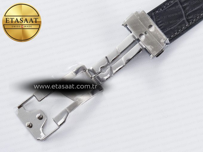 Classic Fusion 38mm SS JJF 1:1 Best Edition Gray Dial on Black Gummy Leather Strap - Görsel 26