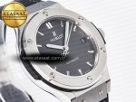 Classic Fusion 38mm SS JJF 1:1 Best Edition Gray Dial on Black Gummy Leather Strap - Görsel 5