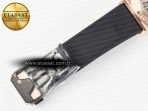 Classic Fusion 42mm RG JJF 1:1 Best Edition Black Dial on Black Gummy Leather Strap - Görsel 23