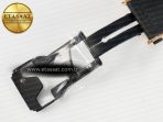 Classic Fusion 42mm RG JJF 1:1 Best Edition Black Dial on Black Gummy Leather Strap - Görsel 25