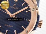 Classic Fusion 42mm RG JJF 1:1 Best Edition Blue Dial on Blue Gummy Leather Strap - Görsel 12