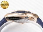 Classic Fusion 42mm RG JJF 1:1 Best Edition Blue Dial on Blue Gummy Leather Strap - Görsel 14