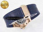 Classic Fusion 42mm RG JJF 1:1 Best Edition Blue Dial on Blue Gummy Leather Strap - Görsel 16