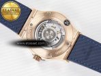 Classic Fusion 42mm RG JJF 1:1 Best Edition Blue Dial on Blue Gummy Leather Strap - Görsel 17