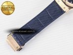 Classic Fusion 42mm RG JJF 1:1 Best Edition Blue Dial on Blue Gummy Leather Strap - Görsel 22