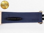 Classic Fusion 42mm RG JJF 1:1 Best Edition Blue Dial on Blue Gummy Leather Strap - Görsel 24