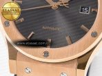 Classic Fusion 42mm RG JJF 1:1 Best Edition Gray Dial on Black Gummy Leather Strap - Görsel 13