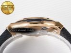 Classic Fusion 42mm RG JJF 1:1 Best Edition Gray Dial on Black Gummy Leather Strap - Görsel 14