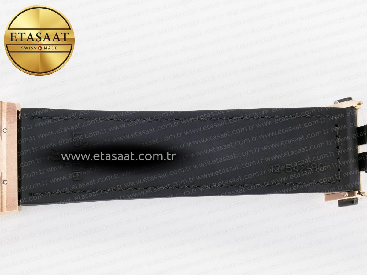 Classic Fusion 42mm RG JJF 1:1 Best Edition Gray Dial on Black Gummy Leather Strap - Görsel 24