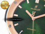 Classic Fusion 42mm RG JJF 1:1 Best Edition Green Dial on Green Gummy Leather Strap - Görsel 10