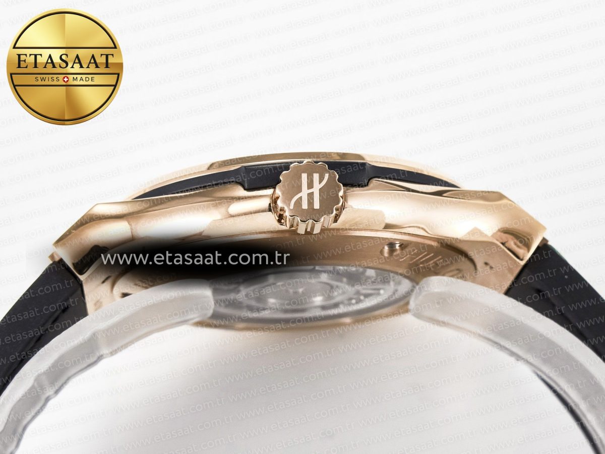 Classic Fusion 42mm RG JJF 1:1 Best Edition Green Dial on Green Gummy Leather Strap - Görsel 15