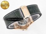 Classic Fusion 42mm RG JJF 1:1 Best Edition Green Dial on Green Gummy Leather Strap - Görsel 16