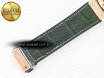 Classic Fusion 42mm RG JJF 1:1 Best Edition Green Dial on Green Gummy Leather Strap - Görsel 22